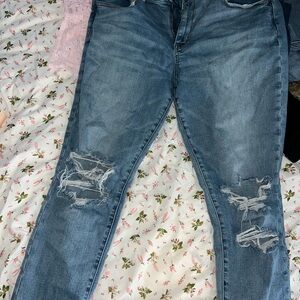 American Eagle Outfitters Distressed Blue Jeggings